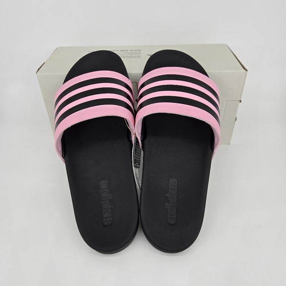 New adidas Adilette Comfort Slides True Pink Core Black Men\'s Shoes Size 11 main image 4